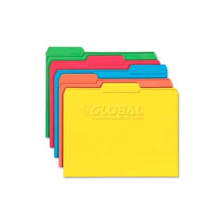 Smead Smead File Folders, 1/3 Cut, Reinforced Top Tab, Letter, Assorted, 100/Box 11993